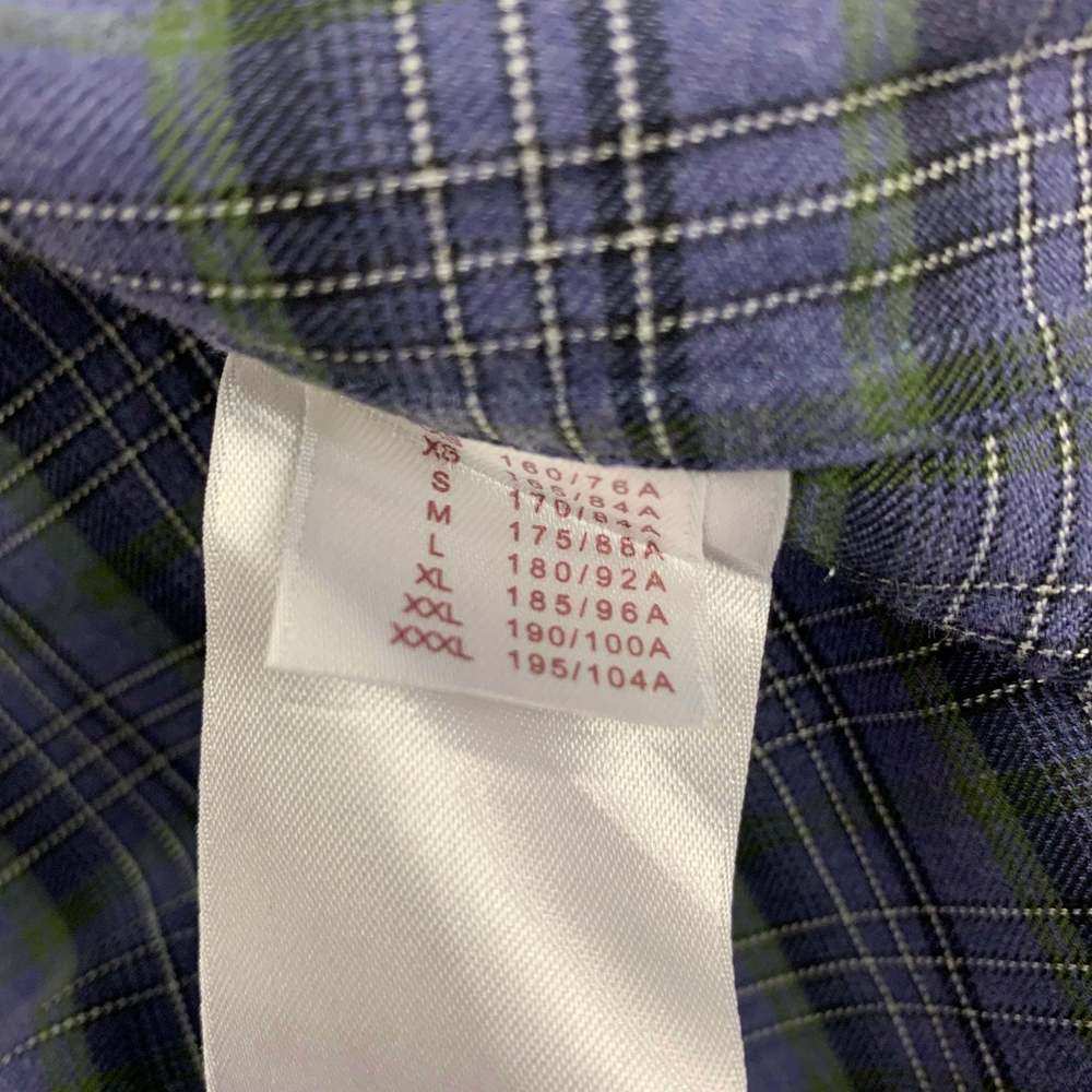 LOUIS VUITTON Purple Black Green Plaid Cotton Long Sleeve Shirt - Picture 4 of 8